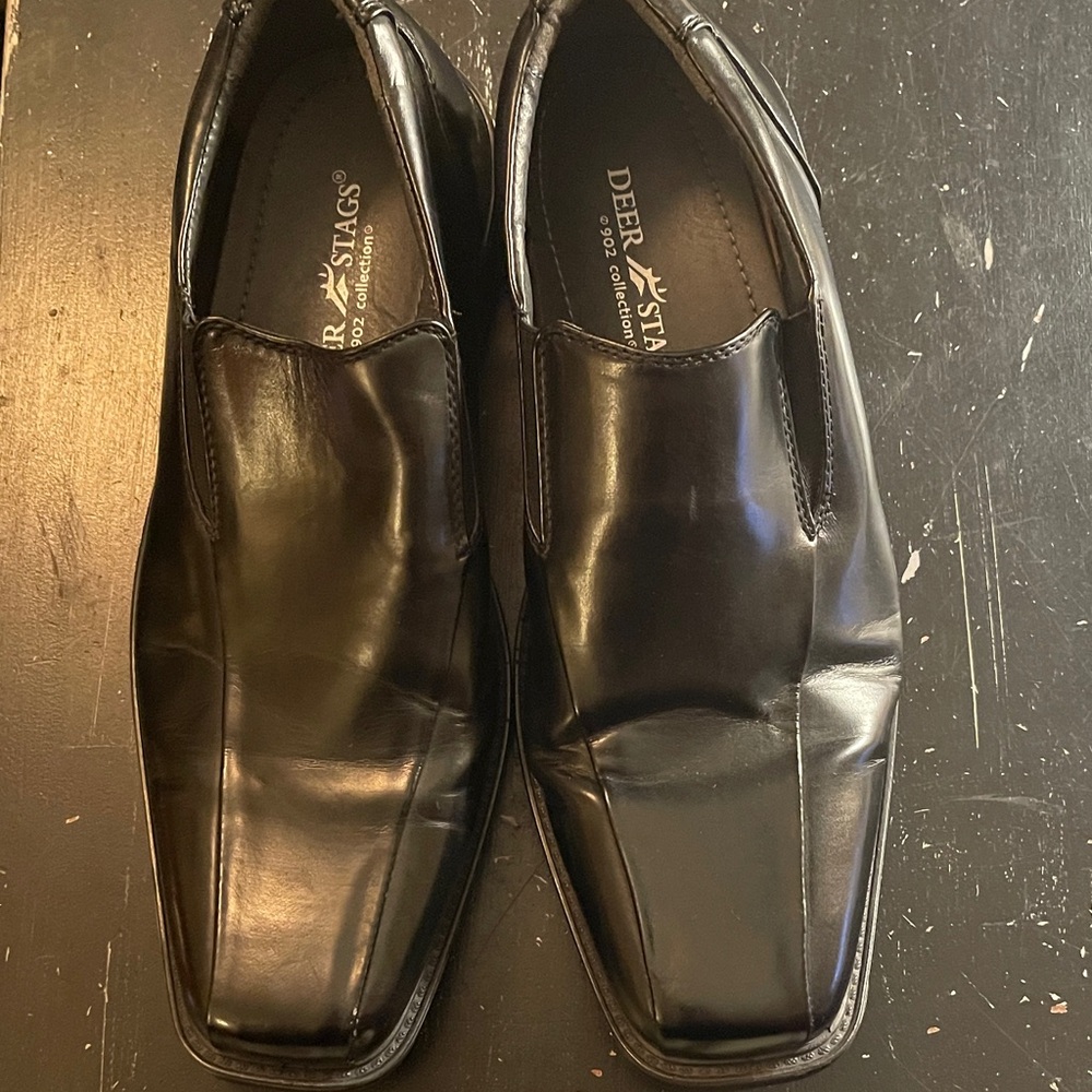Deer Stags Men's Shiny Black Slip-On Loafers